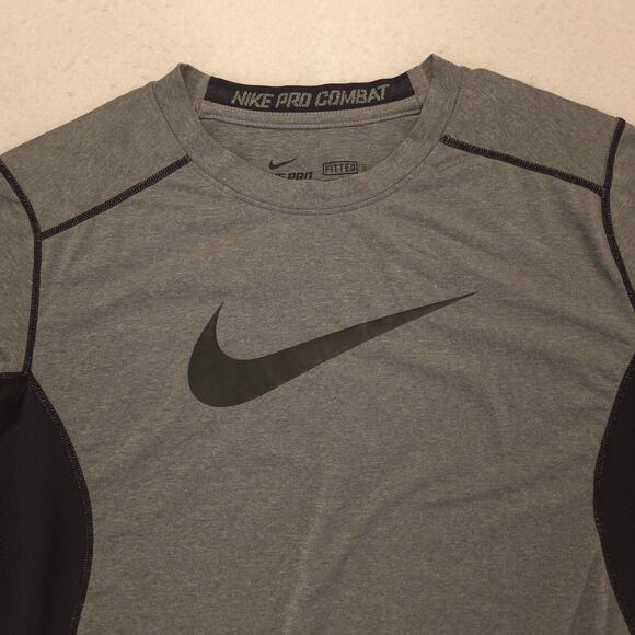 Nike Casual Crew Neck Graphic Short Sleeve T Shirt Mens Size XL Gray Black - Picture 1 of 9